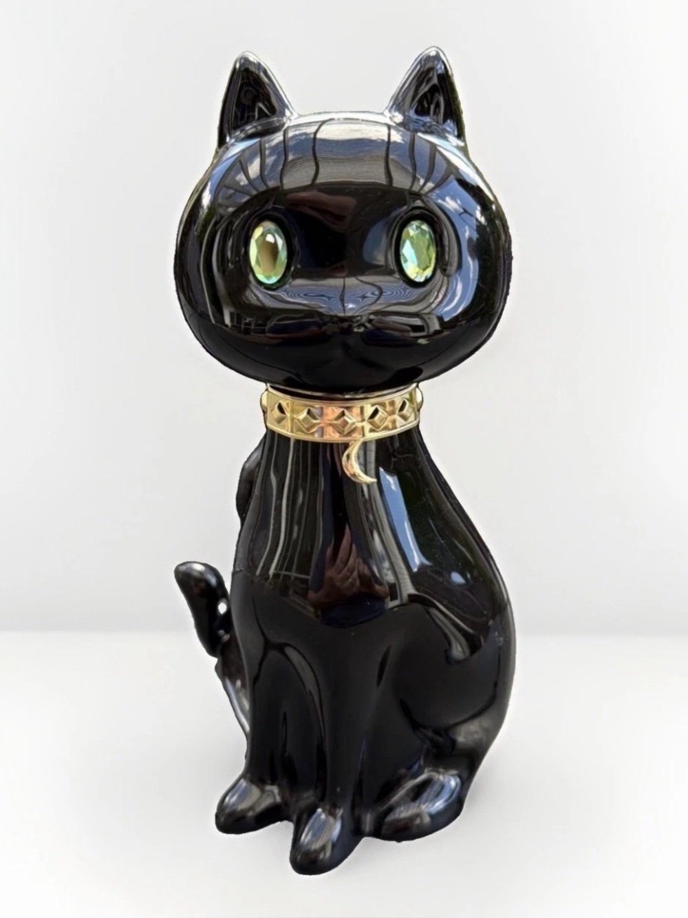 Bath & Body Works GREEN JEWEL BLACK CAT 1-Wick Candle Holder HALLOWEEN 2022